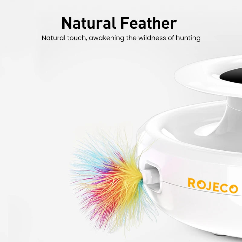 Get Your Purr-fect Playmate: The 2-in-1 Automatic Feather Ball Toy That's Furr-real Fun for Cats and Dogs with 5 Wacky Interactive Modes!