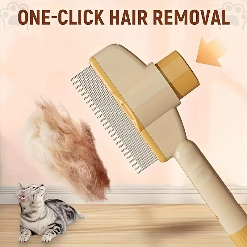 The Purr-fect Pet Hair Remover Kit: The Ultimate Dog & Cat Grooming Brush That Sprays Away Fur and Massages Your Furry Friends!