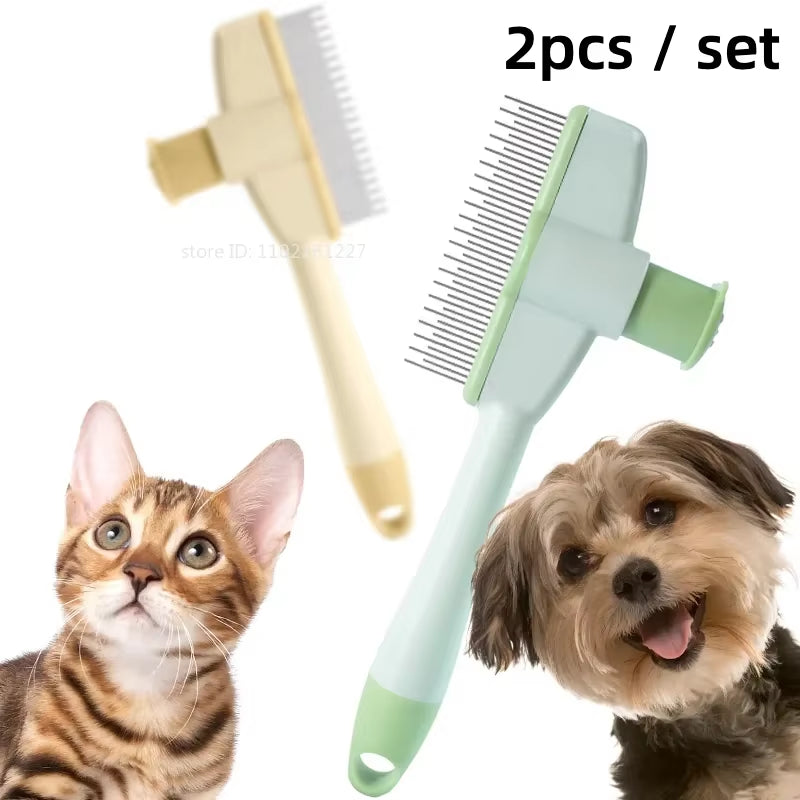 The Purr-fect Pet Hair Remover Kit: The Ultimate Dog & Cat Grooming Brush That Sprays Away Fur and Massages Your Furry Friends!
